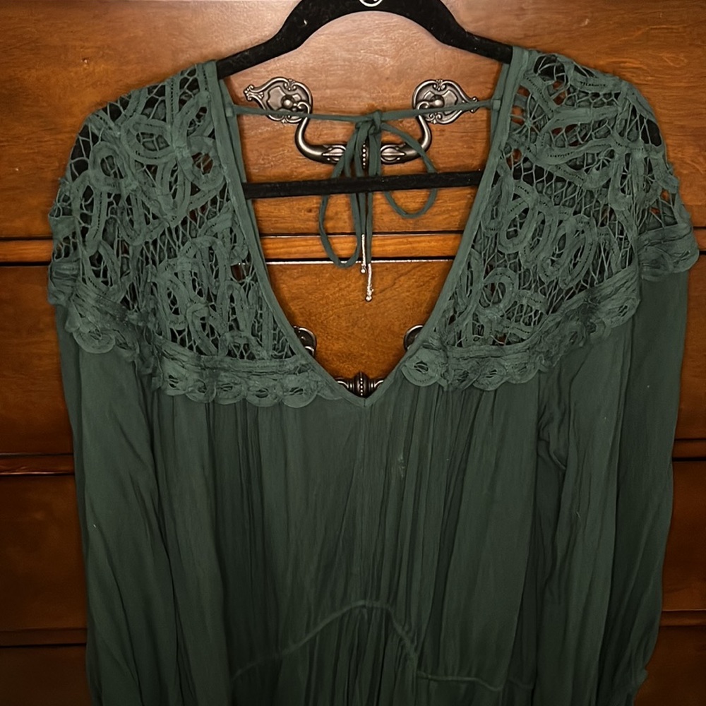 Free People Forest Green Dress